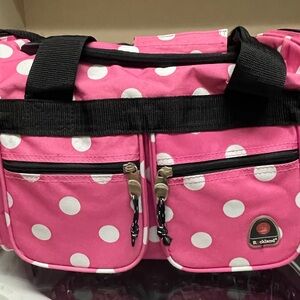 Pink Polka Dot Rockland Tote Bag